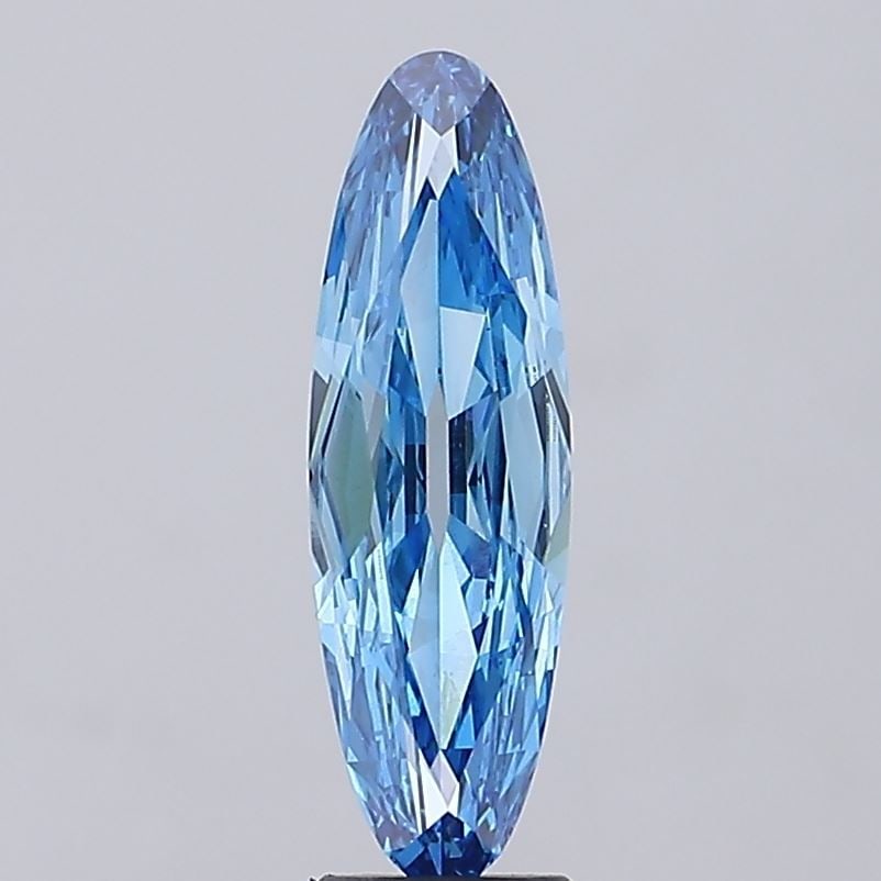 Loose Lab Diamond IGI Oval 3.13ct Fancy Vivid Blue VS1: Loose Lab Diamond IGI Oval 3.13ct Fancy Vivid Blue VS1 Loose lab-grown diamond, IGI certified, weighing 3.13 ct, with an oval cut, fancy vivid blue color, VS1 clarity, and excellent polish and symmetr