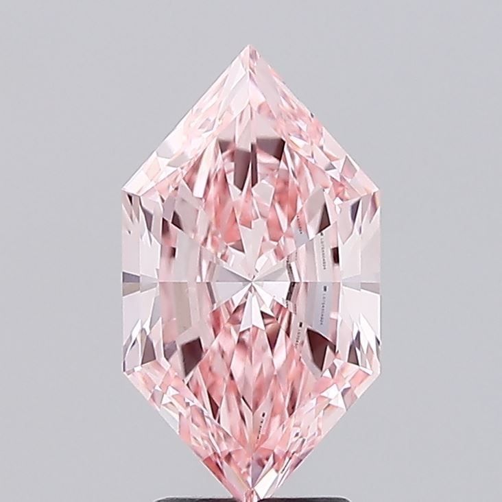 Loose Lab Diamond IGI Hexagonal 3.12ct Fancy Vivid Pink VS1: Loose Lab Diamond IGI Hexagonal 3.12ct Fancy Vivid Pink VS1 Loose lab diamond weighing 3.12ct, hexagonal cut, showcasing a fancy vivid pink color and VS1 clarity, certified by IGI. Item Specifics: Sou