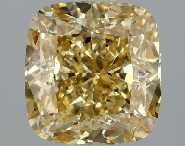Loose Lab Diamond IGI Cushion Modified 2.1ct Fancy Intense Yellow VS1: Loose Lab Diamond IGI Cushion Modified 2.1ct Fancy Intense Yellow VS1 Loose lab-grown diamond, 2.1ct, IGI certified, cushion modified cut, fancy intense yellow color, clarity VS1, with excellent polis