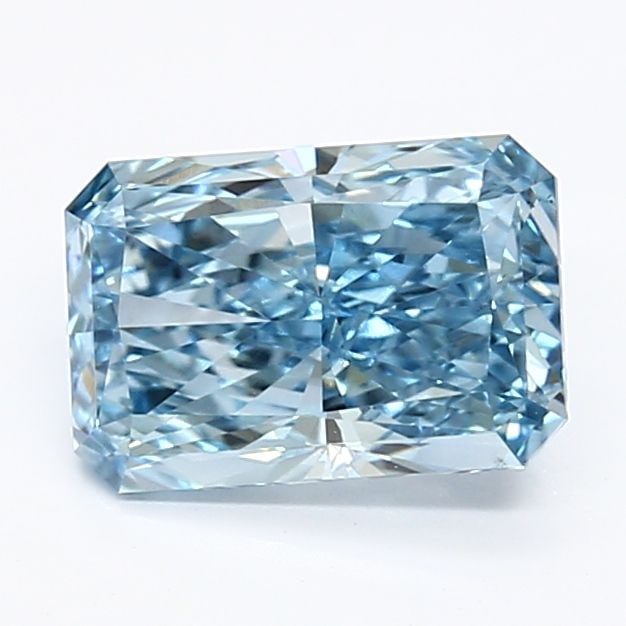 Loose Lab Diamond IGI Radiant 1.31ct Fancy Vivid Blue VS2: Loose Lab Diamond IGI Radiant 1.31ct Fancy Vivid Blue VS2 Loose Lab Diamond IGI Radiant 1.31ct Fancy Vivid Blue VS2 showcasing GD polish and symmetry, dimensions of 7.91L x 5.27W x 3.44H, certified by