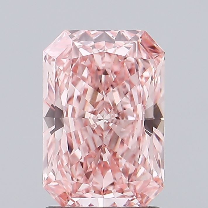 Loose Lab Diamond IGI Radiant 1.54ct Fancy Vivid Pink VS1: Loose Lab Diamond IGI Radiant 1.54ct Fancy Vivid Pink VS1 Loose Lab Diamond IGI Radiant 1.54ct Fancy Vivid Pink VS1, featuring excellent polish and symmetry, measures 8.58L x 5.76W x 3.66H and is IGI