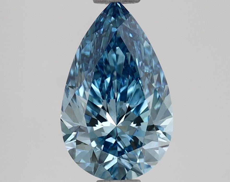 Loose Lab Diamond IGI Pear 1.04ct Fancy Vivid Blue VVS1: Loose Lab Diamond IGI Pear 1.04ct Fancy Vivid Blue VVS1 A 1.04ct loose lab-grown pear-shaped diamond, this fancy vivid blue diamond has VVS1 clarity, EX polish, and symmetry, measuring 8.97L x 5.56W x