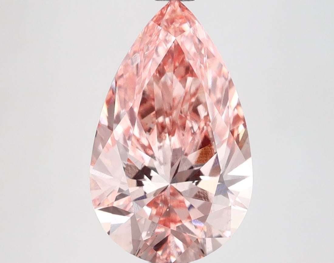 Loose Lab Diamond IGI Pear 3.03ct Fancy Intense Pink VS2: Loose Lab Diamond IGI Pear 3.03ct Fancy Intense Pink VS2 Loose Lab Diamond IGI Pear 3.03ct with Fancy Intense Pink color and VS2 clarity, featuring excellent polish and symmetry, measured at 13.19L x