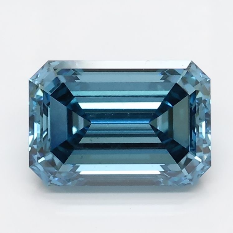 Loose Lab Diamond 1.69ct Blue VS1 - Emerald: Loose Lab Diamond 1.69ct Blue VS1 - Emerald The Loose Lab Diamond weighs 1.69ct, has a blue color and VS1 clarity, though it is not certified. Its measurements are 8.1L x 5.56W x 3.85H. Item Specifics
