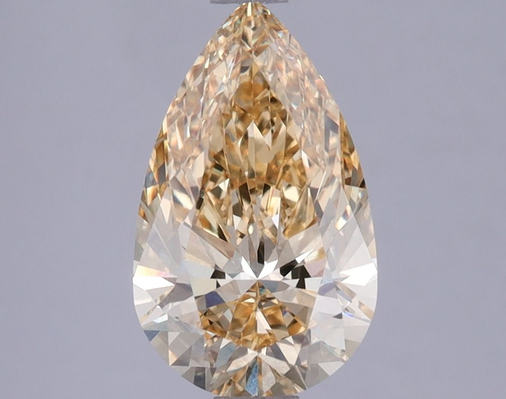 Loose Lab Diamond 1.99ct Fancy Intense Yellow VS1 - IGI Pear: Loose Lab Diamond 1.99ct Fancy Intense Yellow VS1 - IGI Pear Loose lab diamond weighing 1.99ct, with a Fancy Intense Yellow color, VS1 clarity, and IGI certification. It features excellent polish and
