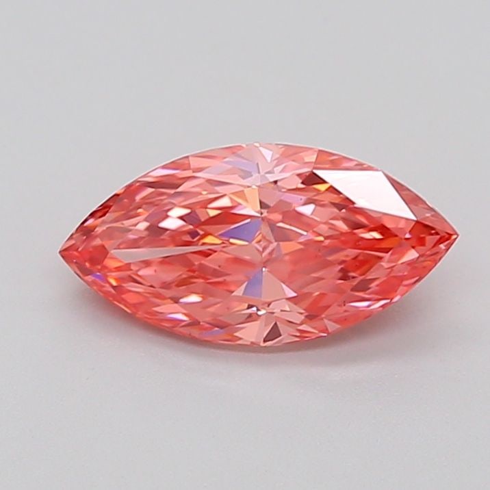 Loose Lab Diamond Marquise 1.58ct Fancy Vivid Pink VS2: Loose Lab Diamond Marquise 1.58ct Fancy Vivid Pink VS2 Loose Lab Diamond Marquise 1.58ct, Fancy Vivid Pink color with VS2 clarity, Good symmetry and Very Good polish, with no certification, measuring