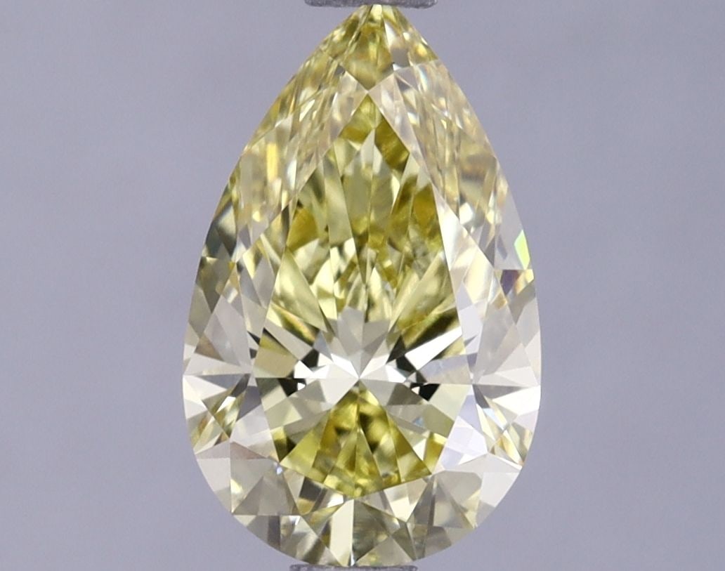 Loose Lab Diamond IGI Pear 1.2ct Fancy Intense Yellow VVS1: Loose Lab Diamond IGI Pear 1.2ct Fancy Intense Yellow VVS1 Loose Lab Diamond IGI Pear, 1.2ct, fancy intense yellow color, VVS1 clarity, with excellent polish and symmetry; certified by IGI. Item Speci