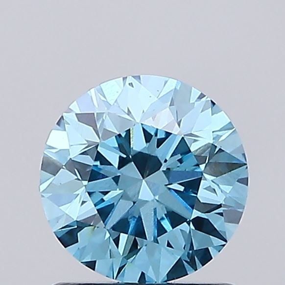 Loose Lab Diamond IGI Round 1.02ct Fancy Vivid Blue VS1: Loose Lab Diamond IGI Round 1.02ct Fancy Vivid Blue VS1 Loose Lab Diamond IGI Round weighing 1.02ct in Fancy Vivid Blue, clarity VS1, with excellent cut, very good polish, and symmetry. Certified by I