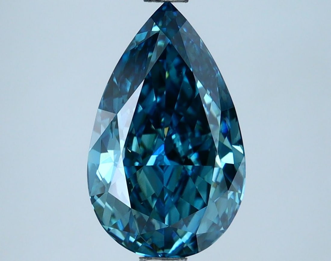 Loose Lab Diamond IGI Pear 2.62ct Fancy Vivid Blue VS1 (1 of 1)