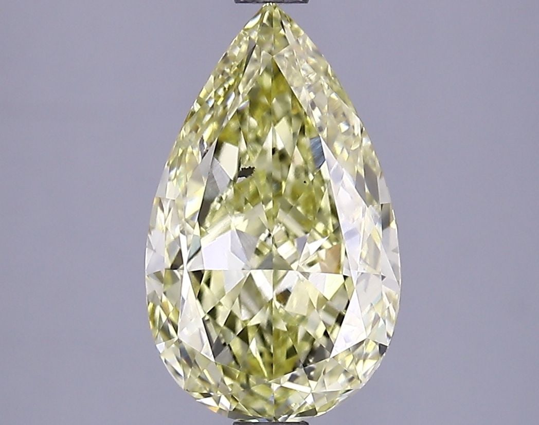 Loose Lab Diamond 2.51ct Fancy Intense Yellow SI1 - IGI Pear: Loose Lab Diamond 2.51ct Fancy Intense Yellow SI1 - IGI Pear Loose lab-grown diamond weighing 2.51ct, pear cut, color Fancy Intense Yellow, clarity SI1, and measurements of 11.95L x 7.21W x 4.18H, cer