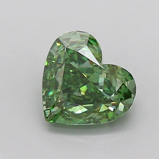 Loose Lab Diamond Heart 1.04ct Fancy Vivid Green VS1: Loose Lab Diamond Heart 1.04ct Fancy Vivid Green VS1 Loose Lab Diamond Heart 1.04ct Fancy Vivid Green VS1 with good polish and symmetry, measures 6.2L x 6.8W x 3.55H and has no certification. Item Spe