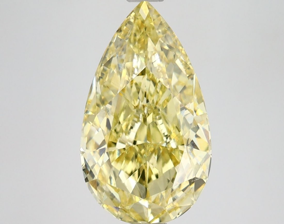 Loose Lab Diamond IGI Pear 3.53ct Fancy Vivid Yellow VS1: Loose Lab Diamond IGI Pear 3.53ct Fancy Vivid Yellow VS1 Loose Lab Diamond IGI Pear 3.53ct in Fancy Vivid Yellow color and VS1 clarity, boasting excellent polish and symmetry, with measurements of 13.