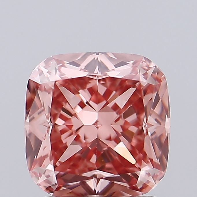 Loose Lab Diamond IGI Cushion Modified 1.53ct Fancy Intense Brownish Pink VVS2: Loose Lab Diamond IGI Cushion Modified 1.53ct Fancy Intense Brownish Pink VVS2 A 1.53ct cushion modified loose lab diamond displaying a Fancy Intense Brownish Pink color and VVS2 clarity, certified by