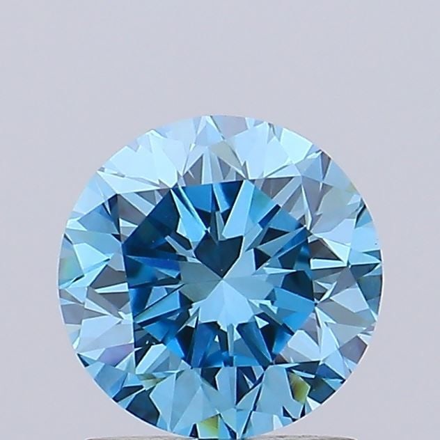 Loose Lab Diamond IGI Round 1.11ct Fancy Vivid Blue VVS2: Loose Lab Diamond IGI Round 1.11ct Fancy Vivid Blue VVS2 A 1.11ct round loose lab diamond featuring a Fancy Vivid Blue color and VVS2 clarity, certified by IGI, with very good polish and good symmetry