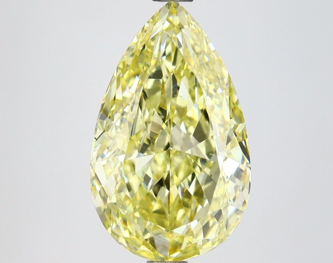 Loose Lab Diamond IGI Pear 3.74ct Fancy Intense Yellow VVS2 (1 of 1)