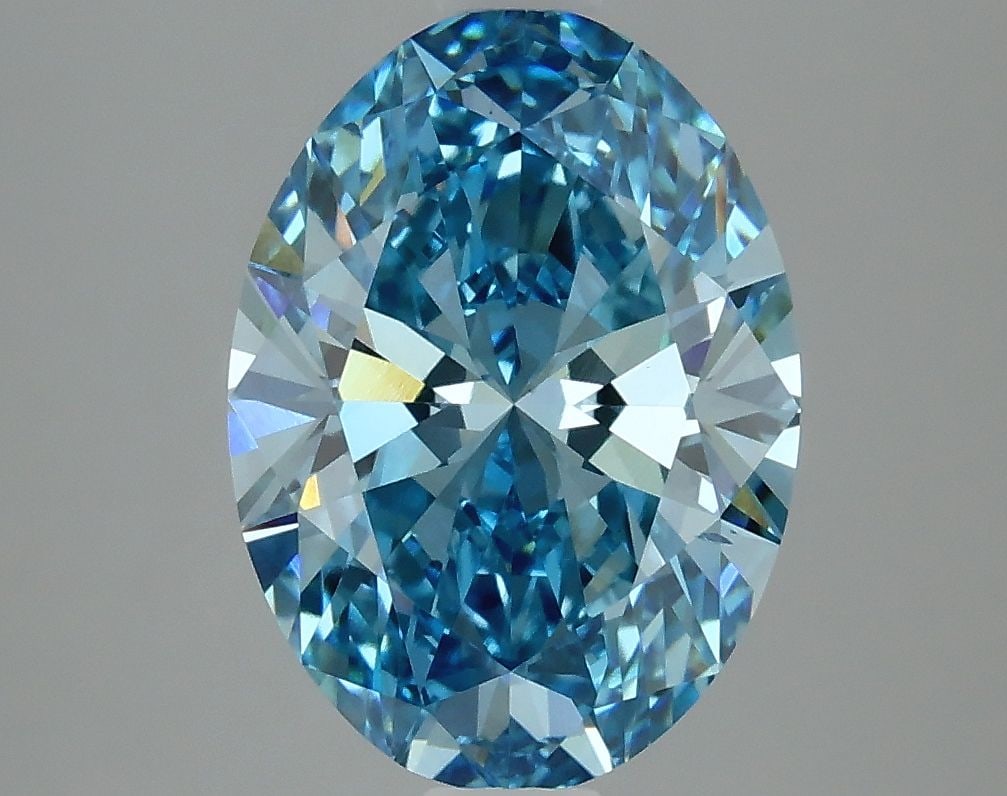 Loose Lab Diamond IGI Oval 3.12ct Fancy Vivid Blue VS2: Loose Lab Diamond IGI Oval 3.12ct Fancy Vivid Blue VS2 This 3.12ct loose lab-grown diamond has an oval shape with fancy vivid blue color and VS2 clarity, certified by IGI. Item Specifics: Source: This