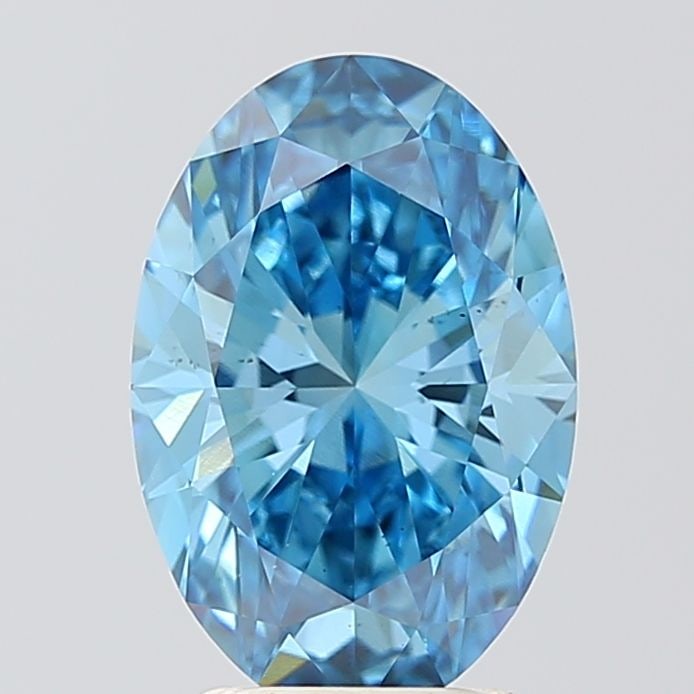 Loose Lab Diamond 3.01ct Oval IGI Fancy Vivid Blue VS2: Loose Lab Diamond 3.01ct Oval IGI Fancy Vivid Blue VS2 Loose lab-created diamond weighing 3.01ct, shaped oval, with a Fancy Vivid Blue color and VS2 clarity, certified by IGI. Item Specifics: Source:
