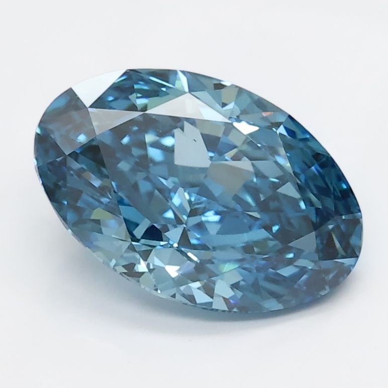 Loose Lab Diamond 1.7ct Blue VS1 - Oval: Loose Lab Diamond 1.7ct Blue VS1 - Oval Loose lab-grown diamond, oval cut, weighing 1.7ct with a blue color and VS1 clarity, featuring good polish and symmetry, not certified. Item Specifics: Source: