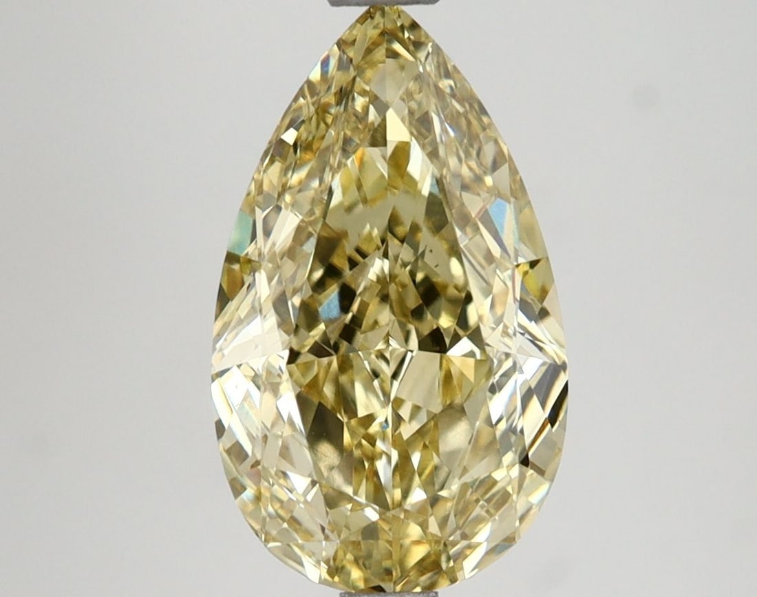 Loose Lab Diamond 3.01ct IGI Pear Fancy Intense Yellow VVS2: Loose Lab Diamond 3.01ct IGI Pear Fancy Intense Yellow VVS2 Loose lab-grown diamond weighing 3.01ct, pear cut, fancy intense yellow color, and VVS2 clarity, certified by IGI. Item Specifics: Source: T