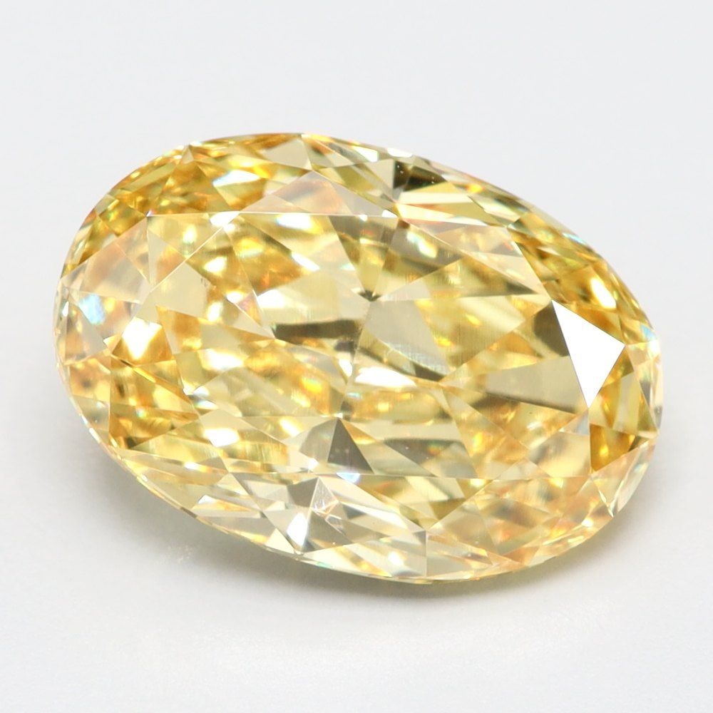 Loose Lab Diamond Oval 2.09ct Fancy Vivid Yellow VS1: Loose Lab Diamond Oval 2.09ct Fancy Vivid Yellow VS1 Loose Lab Diamond Oval, 2.09ct, Fancy Vivid Yellow, VS1 clarity, with very good polish and symmetry, measuring 9.75L x 6.7W x 4.15H. Item Specifics