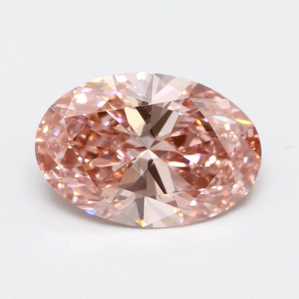 Loose Lab Diamond Oval 1.08ct Fancy Vivid Pink VS1 (1 of 1)
