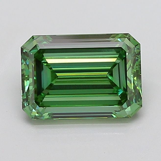 Loose Lab Diamond IGI Emerald 4.0ct Fancy Vivid Green SI1: Loose Lab Diamond IGI Emerald 4.0ct Fancy Vivid Green SI1 This loose lab-grown 4.0ct emerald diamond features a Fancy Vivid Green color and SI1 clarity, with very good polish and symmetry, certified b