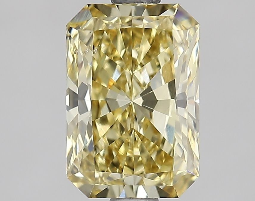 Loose Lab Diamond 1.5ct Fancy Intense Yellow VS2 - IGI Radiant: Loose Lab Diamond 1.5ct Fancy Intense Yellow VS2 - IGI Radiant Loose lab diamond, IGI certified, radiant cut, 1.5 carats, fancy intense yellow color, clarity VS2, excellent polish and symmetry; measur