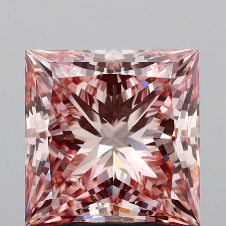 Loose Lab Diamond 3.25ct Fancy Intense Pink VS2 - Princess: Loose Lab Diamond 3.25ct Fancy Intense Pink VS2 - Princess Loose lab-grown diamond, 3.25ct princess cut, fancy intense pink color, clarity VS2, with measurements of 8.16L x 8.08W x 5.65H, ungraded cer