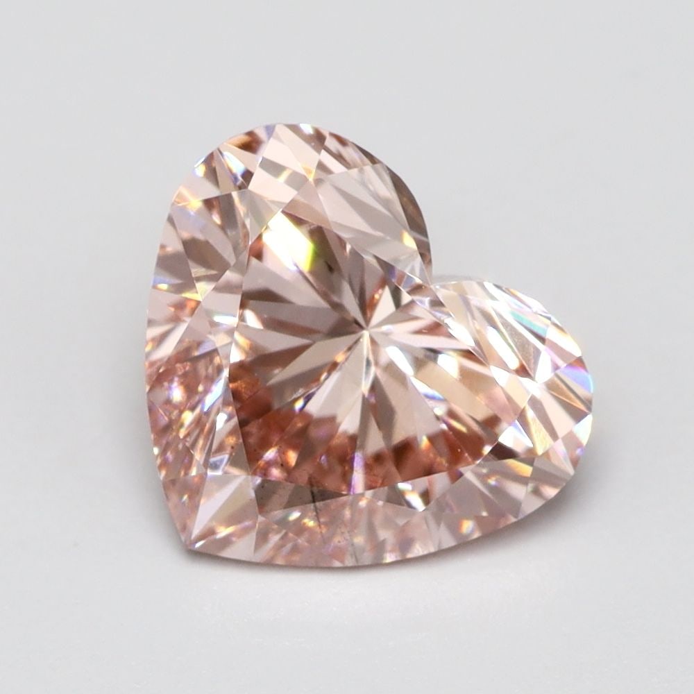 Loose Lab Diamond 1.04ct Fancy Intense Pink SI1 - Heart: Loose Lab Diamond 1.04ct Fancy Intense Pink SI1 - Heart Loose lab-grown heart-shaped diamond, 1.04ct, fancy intense pink color, clarity SI1, with good polish and symmetry, not certified, dimensions 6.