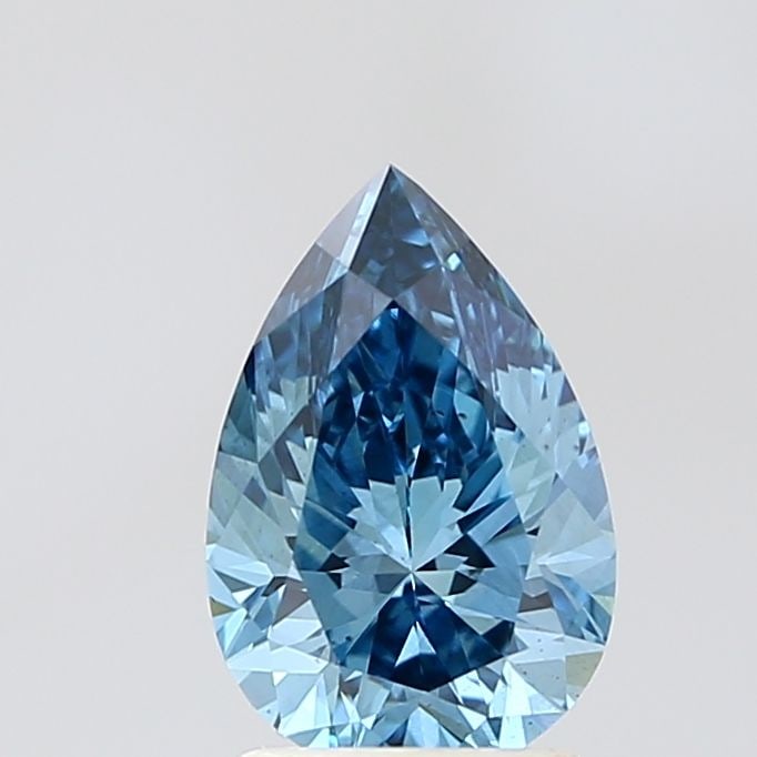 Loose Lab Diamond 1.7ct Fancy Vivid Blue VS2 - IGI Pear: Loose Lab Diamond 1.7ct Fancy Vivid Blue VS2 - IGI Pear Loose Lab Diamond, 1.7ct, Fancy Vivid Blue, VS2 clarity, excellent polish and symmetry, measurements 9.91L x 6.56W x 4.27H, certified by IGI. It