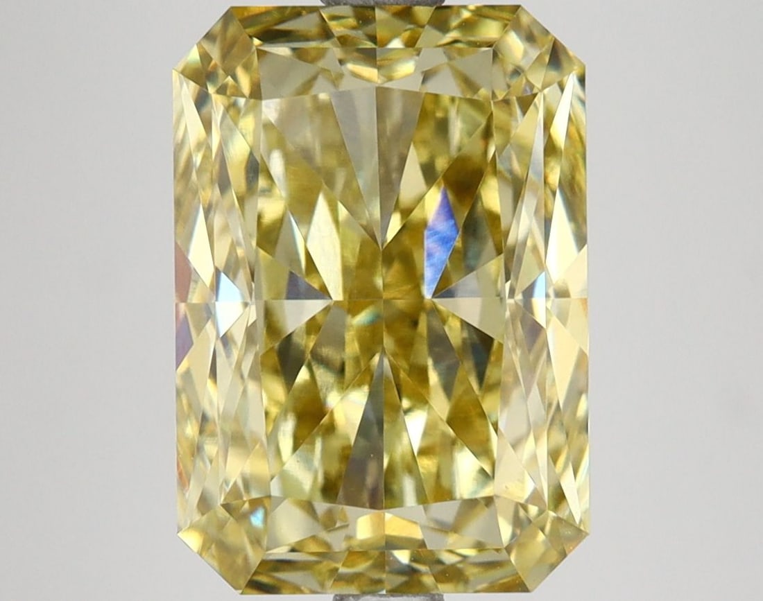 Loose Lab Diamond IGI Radiant 4.29ct Fancy Intense Yellow VVS2: Loose Lab Diamond IGI Radiant 4.29ct Fancy Intense Yellow VVS2 Loose Lab Diamond, IGI certified, Radiant cut, 4.29ct, Fancy Intense Yellow, Clarity VVS2, measuring 10.81L x 7.62W x 5.02H. Item Specifi