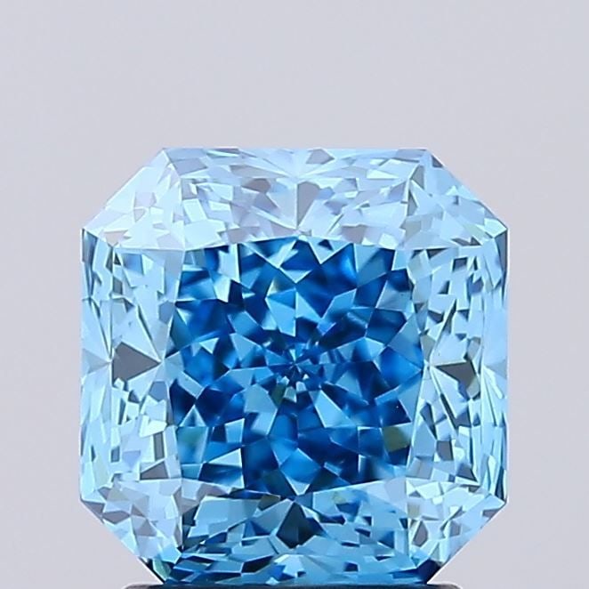 Loose Lab Diamond IGI Square Radiant 2.44ct Fancy Vivid Blue VS1 (1 of 1)