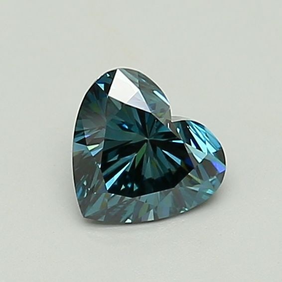 Loose Lab Diamond Heart 1.01ct Fancy Vivid Blue VS1: Loose Lab Diamond Heart 1.01ct Fancy Vivid Blue VS1 Loose Lab Diamond Heart weighing 1.01ct with Fancy Vivid Blue color and VS1 clarity, featuring excellent polish and symmetry, measuring 6.1L x 6.8W