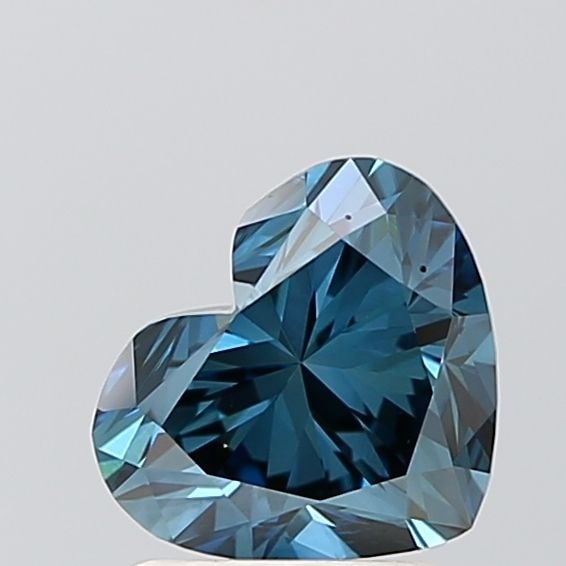 Loose Lab Diamond 1.51ct Fancy Vivid Blue VS1 - Heart: Loose Lab Diamond 1.51ct Fancy Vivid Blue VS1 - Heart A loose lab-grown heart-shaped diamond weighing 1.51 carats, showcasing a Fancy Vivid Blue color and VS1 clarity; certified with no certification.