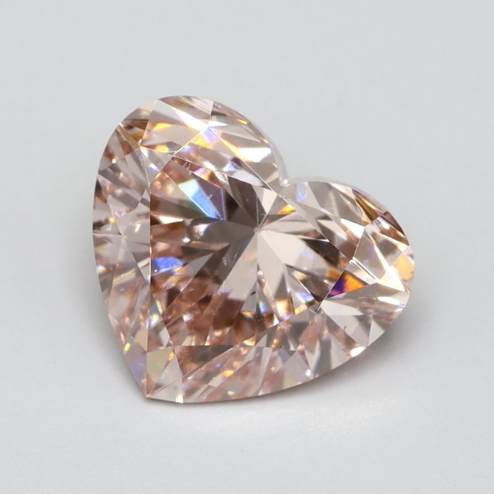 Loose Lab Diamond 1.01ct Fancy Intense Pink VS2 - Heart: Loose Lab Diamond 1.01ct Fancy Intense Pink VS2 - Heart Loose lab-grown diamond weighing 1.01ct in a heart cut, featuring a fancy intense pink color, VS2 clarity, and very good symmetry, measuring 5.9