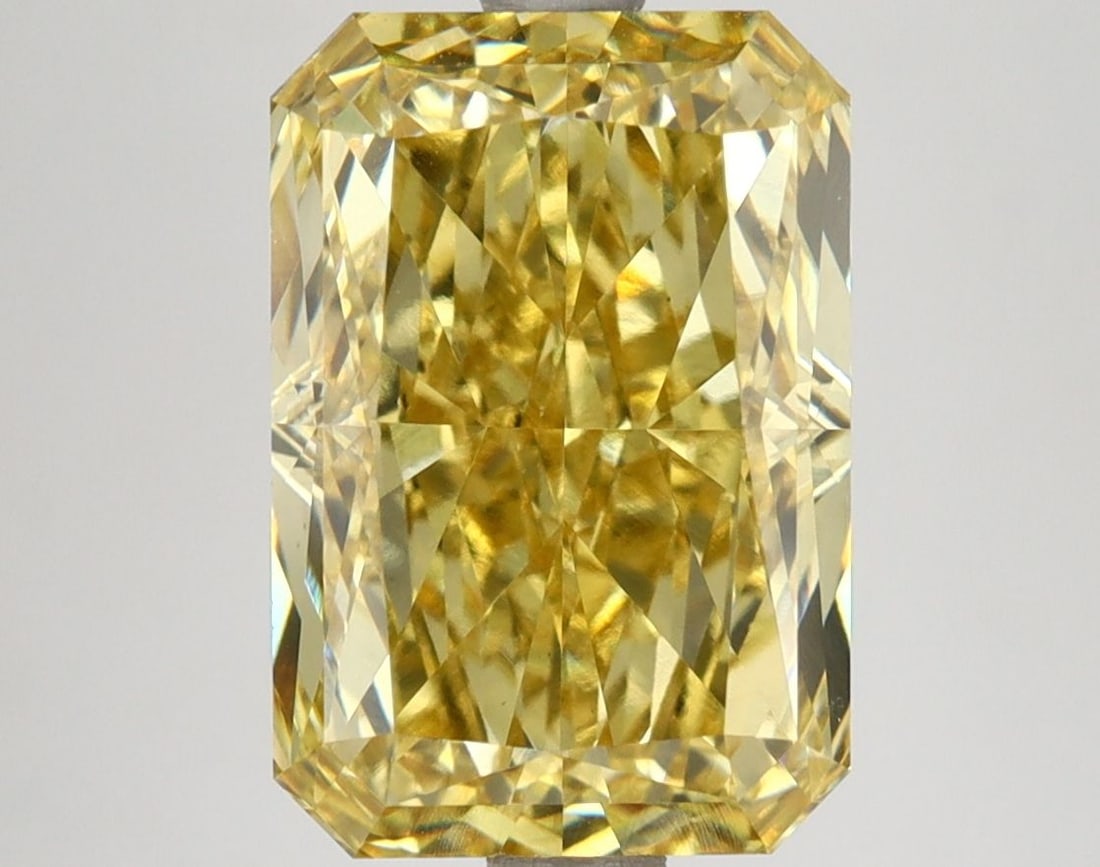Loose Lab Diamond 4.86ct Fancy Vivid Yellow VS1 - IGI Radiant: Loose Lab Diamond 4.86ct Fancy Vivid Yellow VS1 - IGI Radiant Loose Lab Diamond weighing 4.86ct, showcasing a Fancy Vivid Yellow color and VS1 clarity, certified by IGI. Measurements are 11.66L x