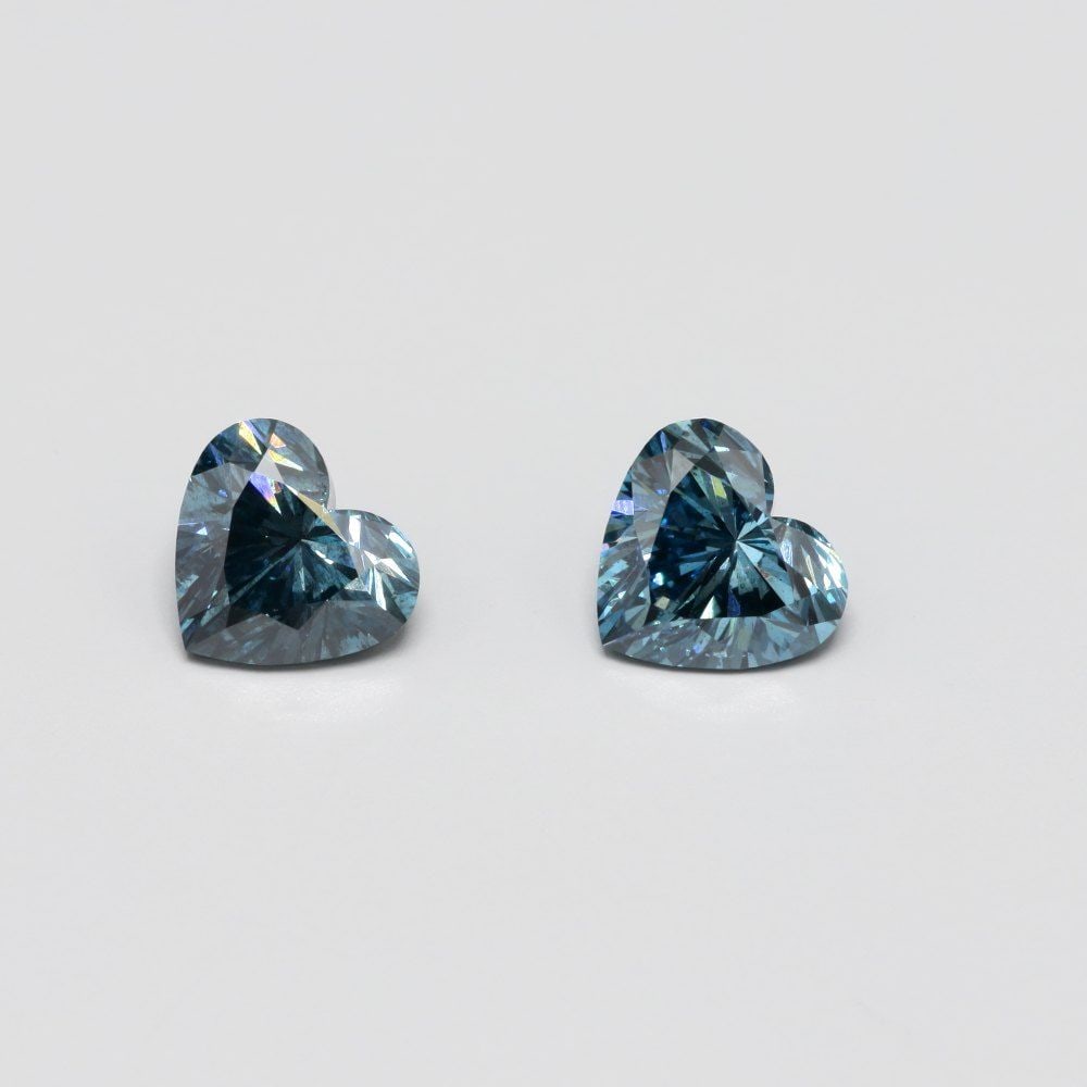 Loose Lab Diamond Heart 1.0ct Fancy Vivid Blue SI2 (1 of 1)