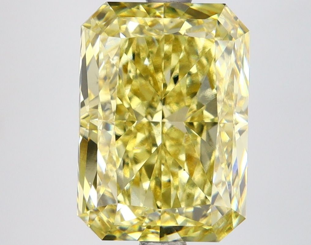 Loose Lab Diamond IGI Radiant 4.24ct Fancy Intense Yellow VS1: Loose Lab Diamond IGI Radiant 4.24ct Fancy Intense Yellow VS1 Loose Lab Diamond IGI Radiant, 4.24ct, Fancy Intense Yellow color, VS1 clarity, EX polish, EX symmetry, measures 10.8L x 7.59W x 5.25H, ce