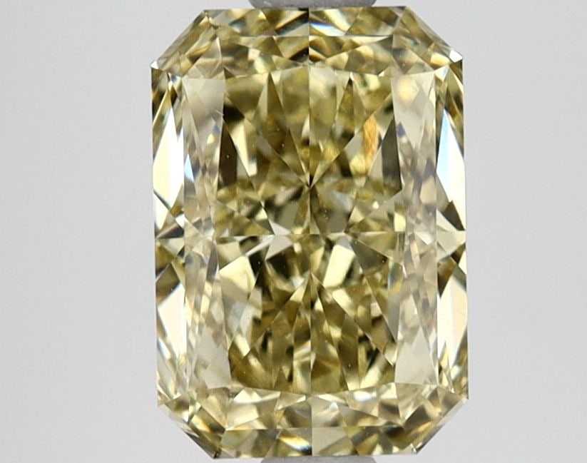 Loose Lab Diamond IGI Radiant 1.86ct Fancy Intense Yellow VS1: Loose Lab Diamond IGI Radiant 1.86ct Fancy Intense Yellow VS1 Loose lab-grown diamond with a 1.86ct radiant cut, fancy intense yellow color, VS1 clarity, and IGI certification. The measurements are 8.