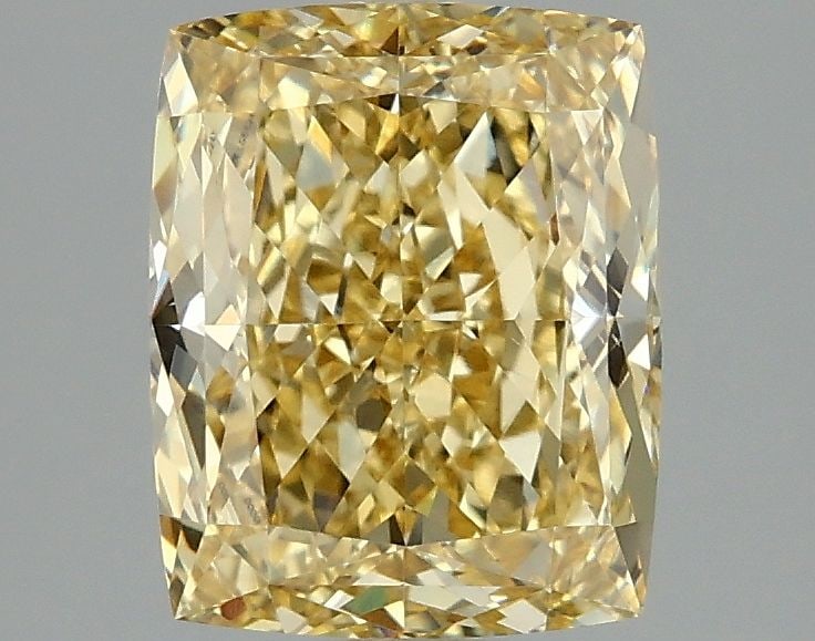Loose Lab Diamond IGI Cushion Modified 2.1ct Fancy Intense Yellow VS1: Loose Lab Diamond IGI Cushion Modified 2.1ct Fancy Intense Yellow VS1 Loose Lab Diamond IGI Cushion Modified, 2.1ct, Fancy Intense Yellow, VS1 clarity, featuring Excellent polish and symmetry; certifi