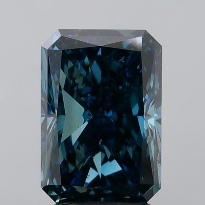 Loose Lab Diamond 3.02ct Fancy Vivid Blue VS2 - Radiant: Loose Lab Diamond 3.02ct Fancy Vivid Blue VS2 - Radiant Loose lab-grown diamond weighing 3.02ct with a Fancy Vivid Blue color and VS2 clarity, featuring VG polish and symmetry, measuring 9.96 x 6.85