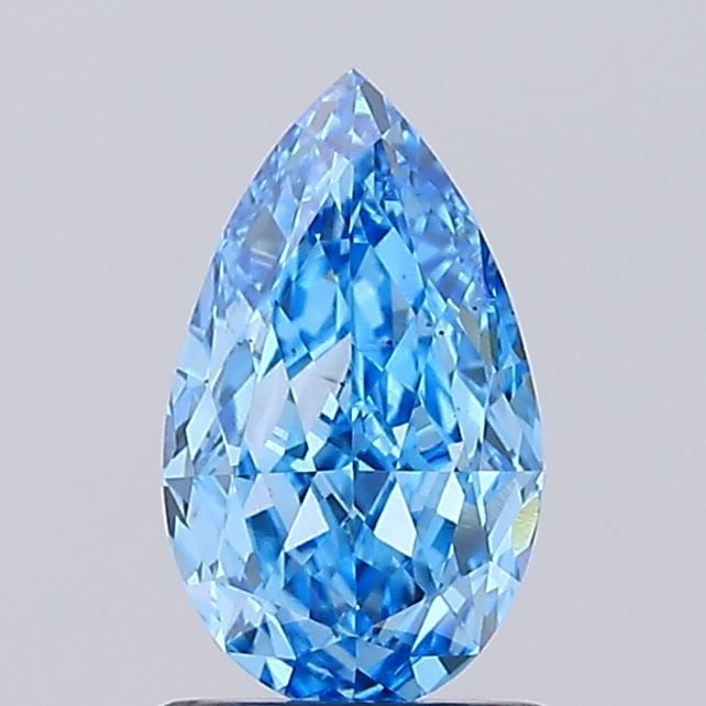Loose Lab Diamond IGI Pear 1.46ct Fancy Vivid Blue VS2: Loose Lab Diamond IGI Pear 1.46ct Fancy Vivid Blue VS2 Lab-created pear diamond, 1.46ct, fancy vivid blue color, clarity VS2, excellent polish, very good symmetry, certified by IGI. Item Specifics: So