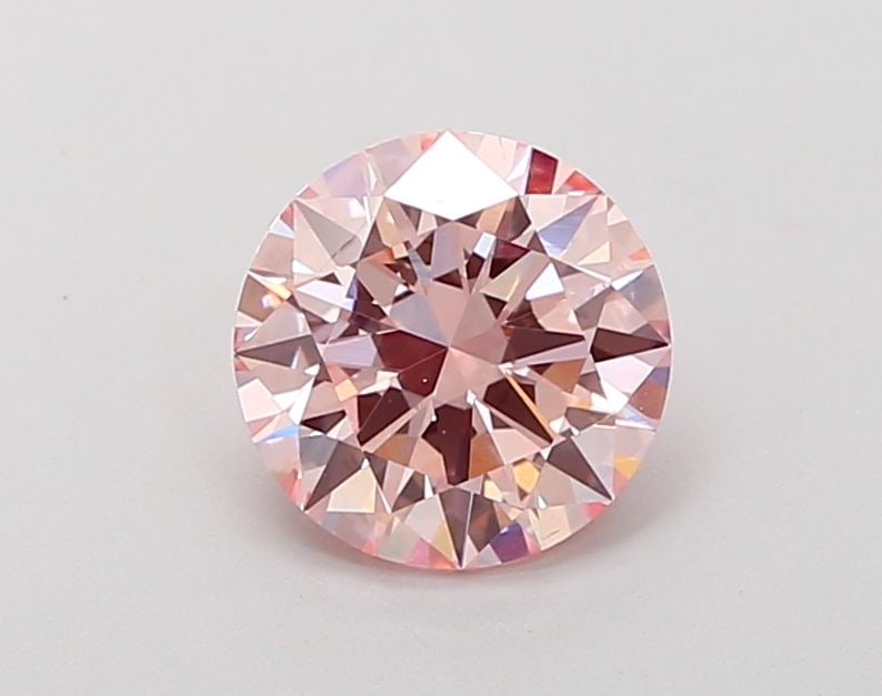 Loose Lab Diamond IGI Round 1.51ct Fancy Intense Pink VS2: Loose Lab Diamond IGI Round 1.51ct Fancy Intense Pink VS2 Loose Lab Diamond IGI Round weighing 1.51 ct, boasting a Fancy Intense Pink color and VS2 clarity. It features excellent polish and symmetry,