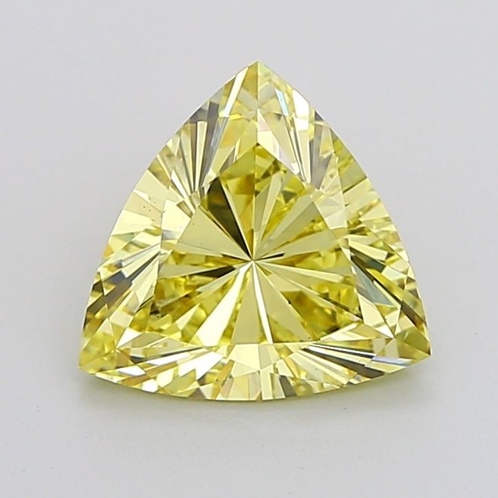 Loose Lab Diamond IGI Triangular 3.08ct Fancy Intense Yellow VS1: Loose Lab Diamond IGI Triangular 3.08ct Fancy Intense Yellow VS1 Loose lab-grown IGI certified diamond weighing 3.08ct, colored Fancy Intense Yellow with VS1 clarity. It has excellent polish and symme