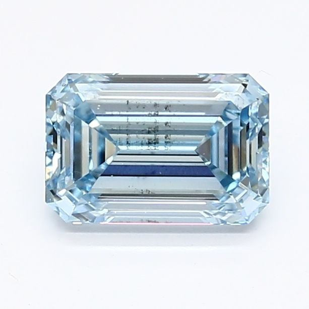 Loose Lab Diamond IGI Emerald 1.03ct Fancy Intense Blue SI1: Loose Lab Diamond IGI Emerald 1.03ct Fancy Intense Blue SI1 Loose Lab Diamond IGI Emerald 1.03ct Fancy Intense Blue, SI1 clarity, with good polish and symmetry; measures 7.0L x 4.72W x 3.17H, certifie