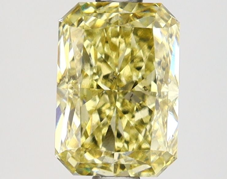 Loose Lab Diamond IGI Radiant 1.52ct Fancy Intense Yellow SI1: Loose Lab Diamond IGI Radiant 1.52ct Fancy Intense Yellow SI1 Loose Lab Diamond IGI Radiant, 1.52ct Fancy Intense Yellow with SI1 clarity, has excellent polish and symmetry. Dimensions are 7.71L x 5.4
