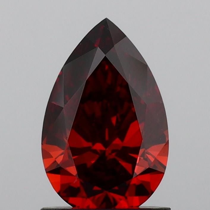 Loose Lab Diamond 1.14ct Fancy Red VS1 - Pear: Loose Lab Diamond 1.14ct Fancy Red VS1 - Pear This 1.14ct loose lab diamond is a pear shape with a fancy red color and VS1 clarity. It has very good polish and symmetry, measuring 9.23L X 5.9W X 3.52H