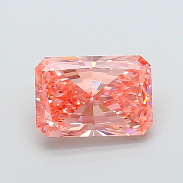 Loose Lab Diamond IGI Radiant 1.89ct Fancy Vivid Pink VS1: Loose Lab Diamond IGI Radiant 1.89ct Fancy Vivid Pink VS1 This 1.89ct loose lab diamond is a radiant shape, showcasing a fancy vivid pink color and VS1 clarity, with excellent polish and symmetry, mea