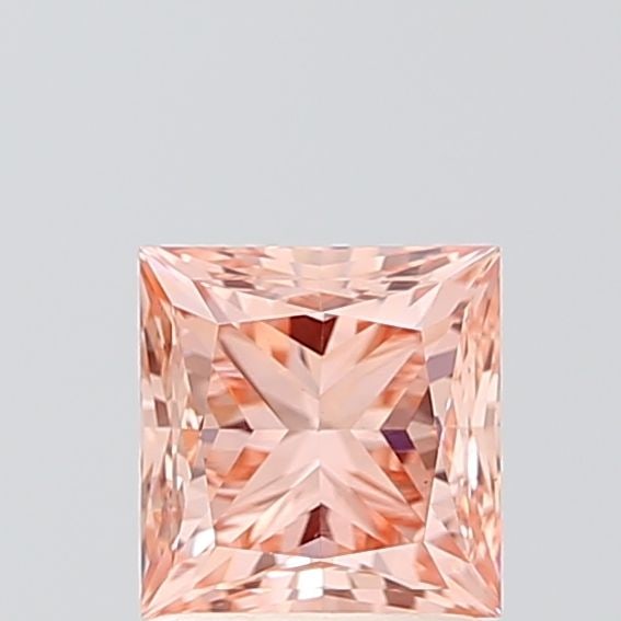 Loose Lab Diamond IGI Princess 1.51ct Fancy Intense Orangey Pink VS1 (1 of 1)