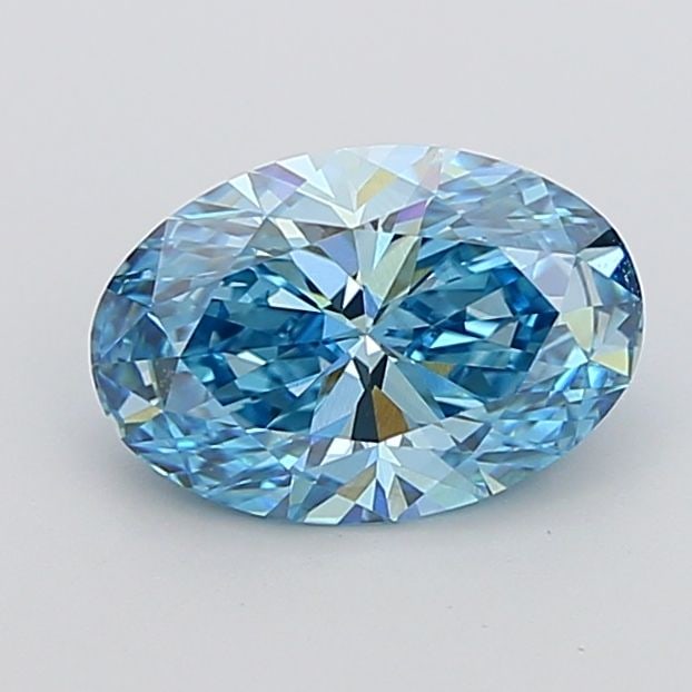 Loose Lab Diamond IGI Oval 3.25ct Fancy Vivid Blue VVS2: Loose Lab Diamond IGI Oval 3.25ct Fancy Vivid Blue VVS2 Loose Lab Diamond IGI Oval 3.25ct, Fancy Vivid Blue, VVS2 clarity, with excellent polish and symmetry; certified by IGI and measures 12.11 x 8.2